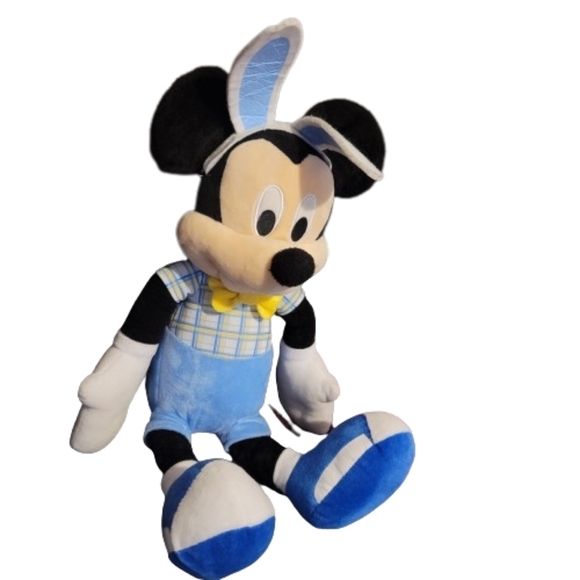 Disney Mickey Mouse Easter 19" Plush with Foam Bunny Ears Rabbit Spring Easter - Picture 1 of 11